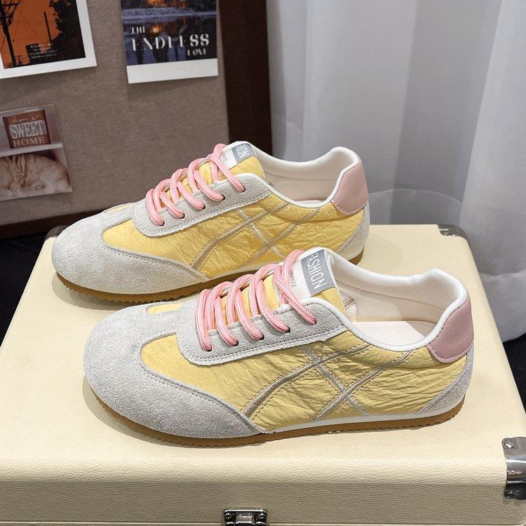 [Armano] Popular flat-bottomed Forrest Gump shoes women's 2025 new spring silver little white shoes breathable sports women's board shoes
