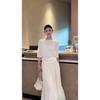 Fashion Black O-Neck Knitted Sweater Women Pullovers Summer Short Sleeve Knit Sweater Pullover Women Sueters