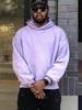Kanye European-American Double-Layer Heavyweight Pink-Purple Hoodie for Men and Women