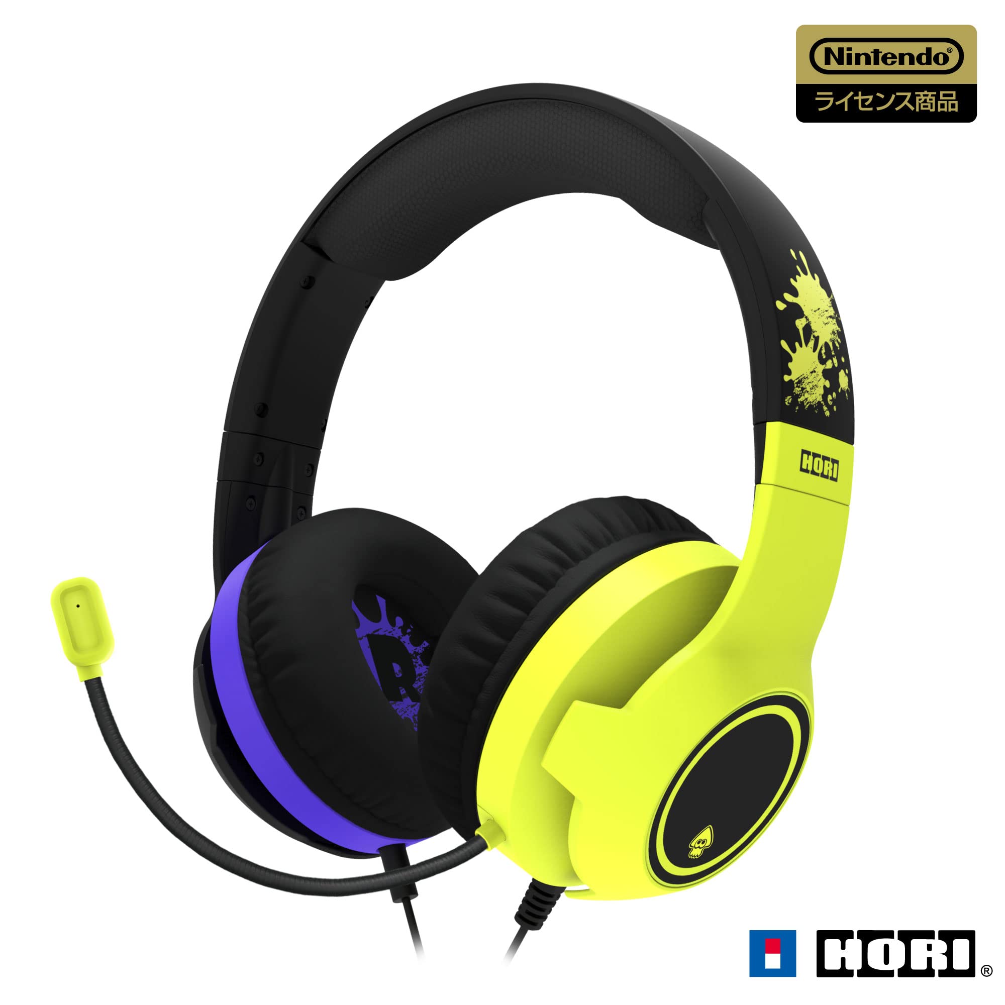 

Лицензированная игровая гарнитура Splatoon 3 Hori Gaming Headset Standard для Nintendo Switch, совместимая с Lite и Organic [продукт Nintendo] [Также EL]