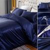 4 PCS Bedding Set Luxury Mulberry Silky Blending Bedding Set Satin Duvet Cover Set High End Single Double Comforter Cover