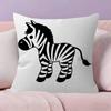 Abstract Line Black And White Zebra Cushion Cover Car Throw Pillow Case For Sofa Car Christmas Gift