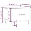 VidaXL Table basse blanc brillant 50x50x40 cm bois d'ingénierie 829384