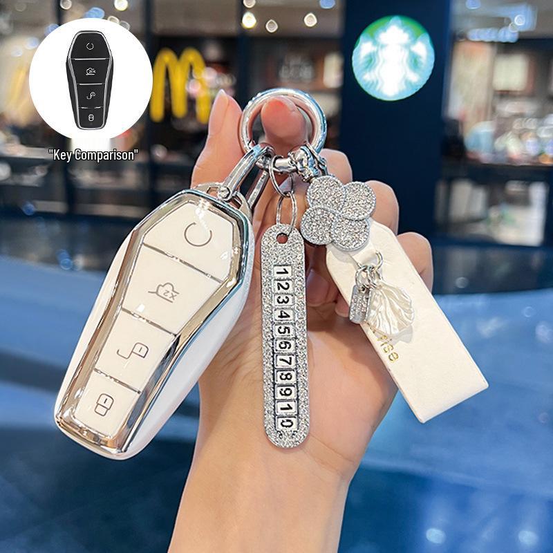 Etui na kluczyk BYD: Kompatybilny z Dolphin, Seagull, Song Plus, Qin DMI, Han EV, Tang, Seal, 06, Yuan Pro - Pokrowiec na brelok