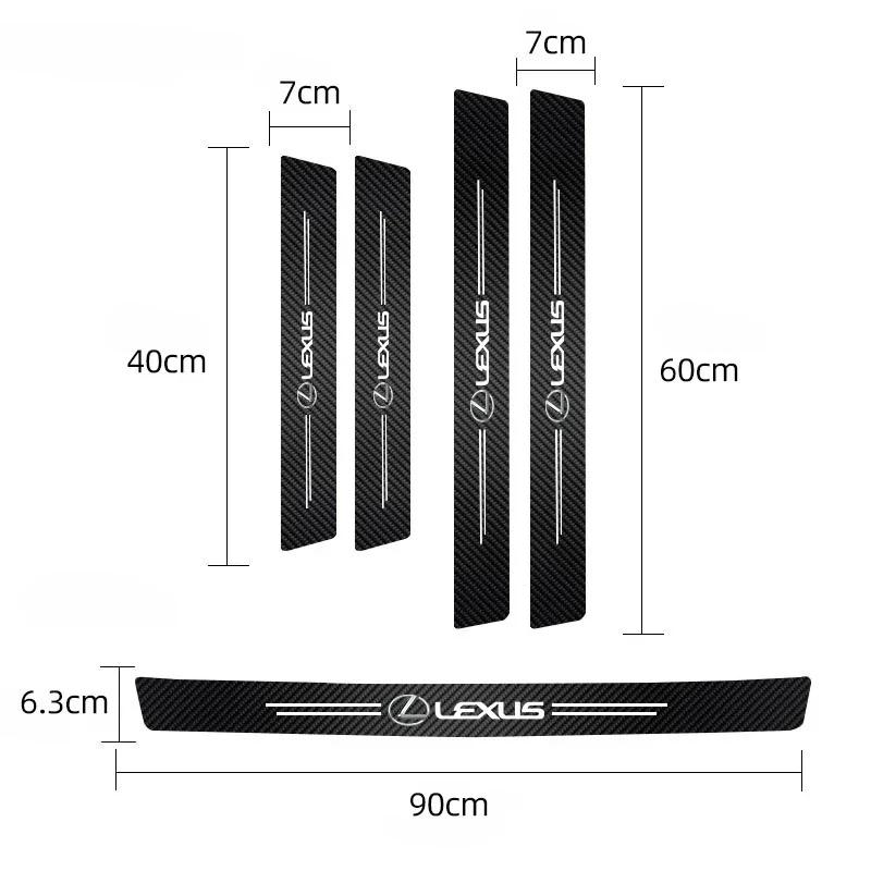 

2026 Hot Interior Stickers 5Pcs Car Trunk Threshold Stickers Anti Scratch Protection Accessories For Lexus IS250 ES300 RX350 CT2