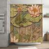 Bathroom Shower Curtain Floral Frog Nature Waterproof Decor Vintage Farmhouse Home Washroom Fabric