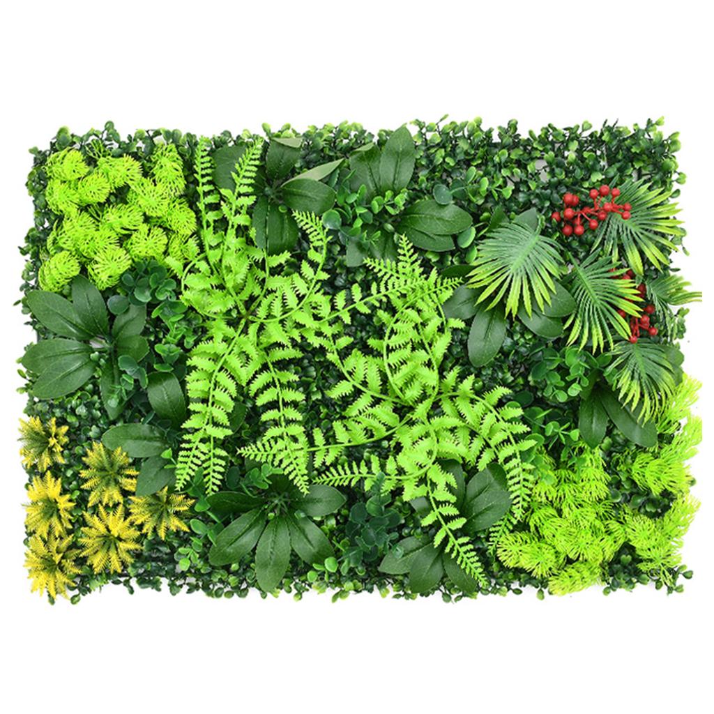 DIY Artificial Plant Wall Panel Plastic Hanging Grass Backdrop Wall Panel Outdoor Artificial Privacy Fence Screen For Home Garde