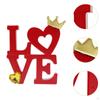 Decorative Love Sign Block Letters Hollow Design Collection Freestanding Centerpiece Table