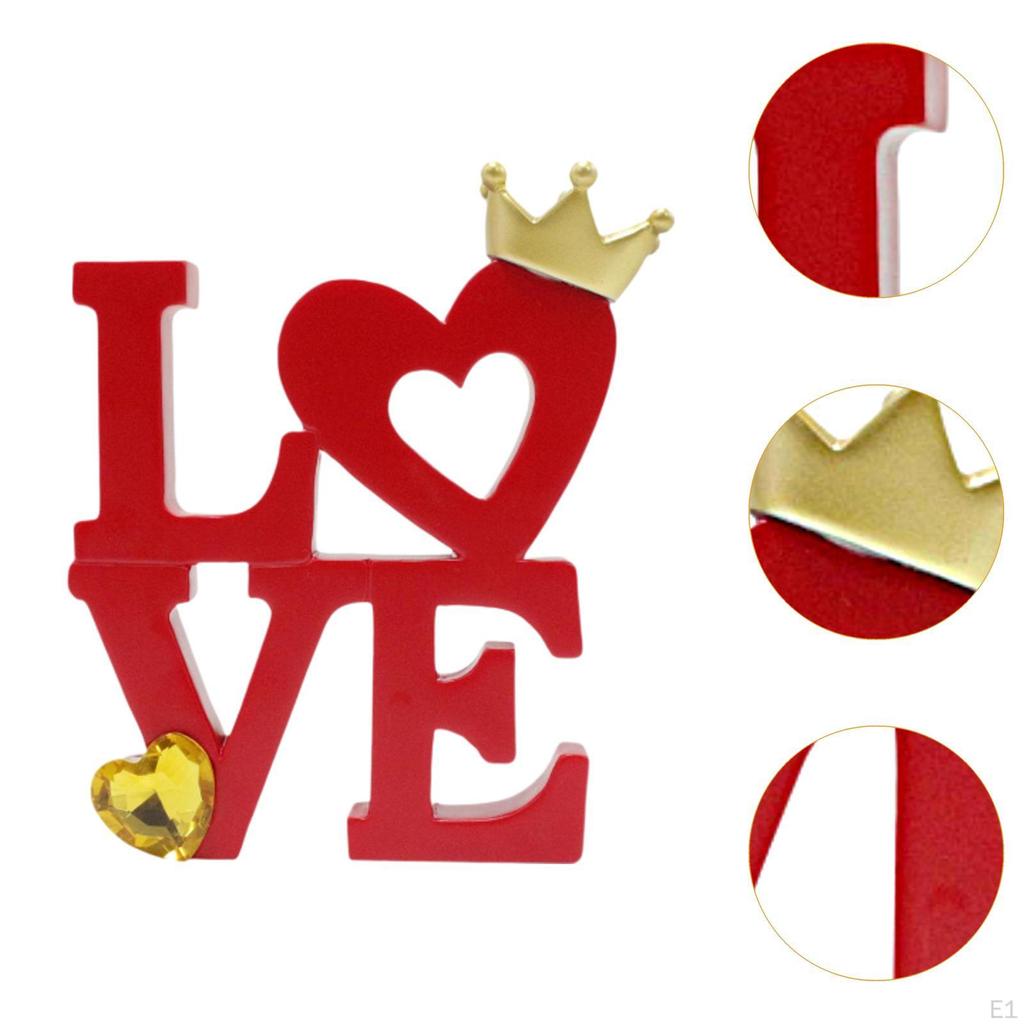 Decorative Love Sign Block Letters Hollow Design Collection Freestanding Centerpiece Table