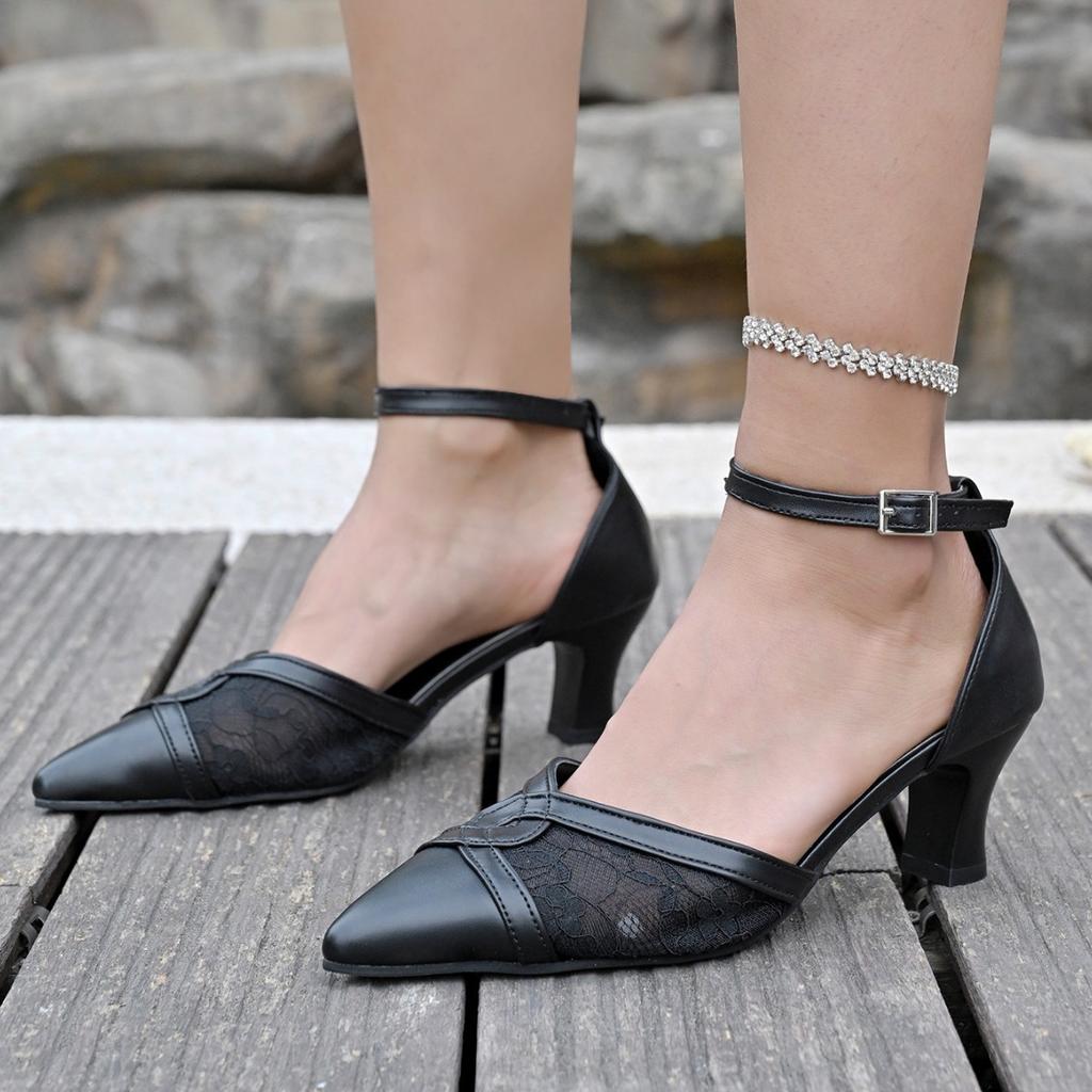 Fashion Women Sandals Outdoor New Pointed Shallow Mouth Thick Heel High Heels Shoes Women Platform Anti-slip Elegant Hollow Sandals