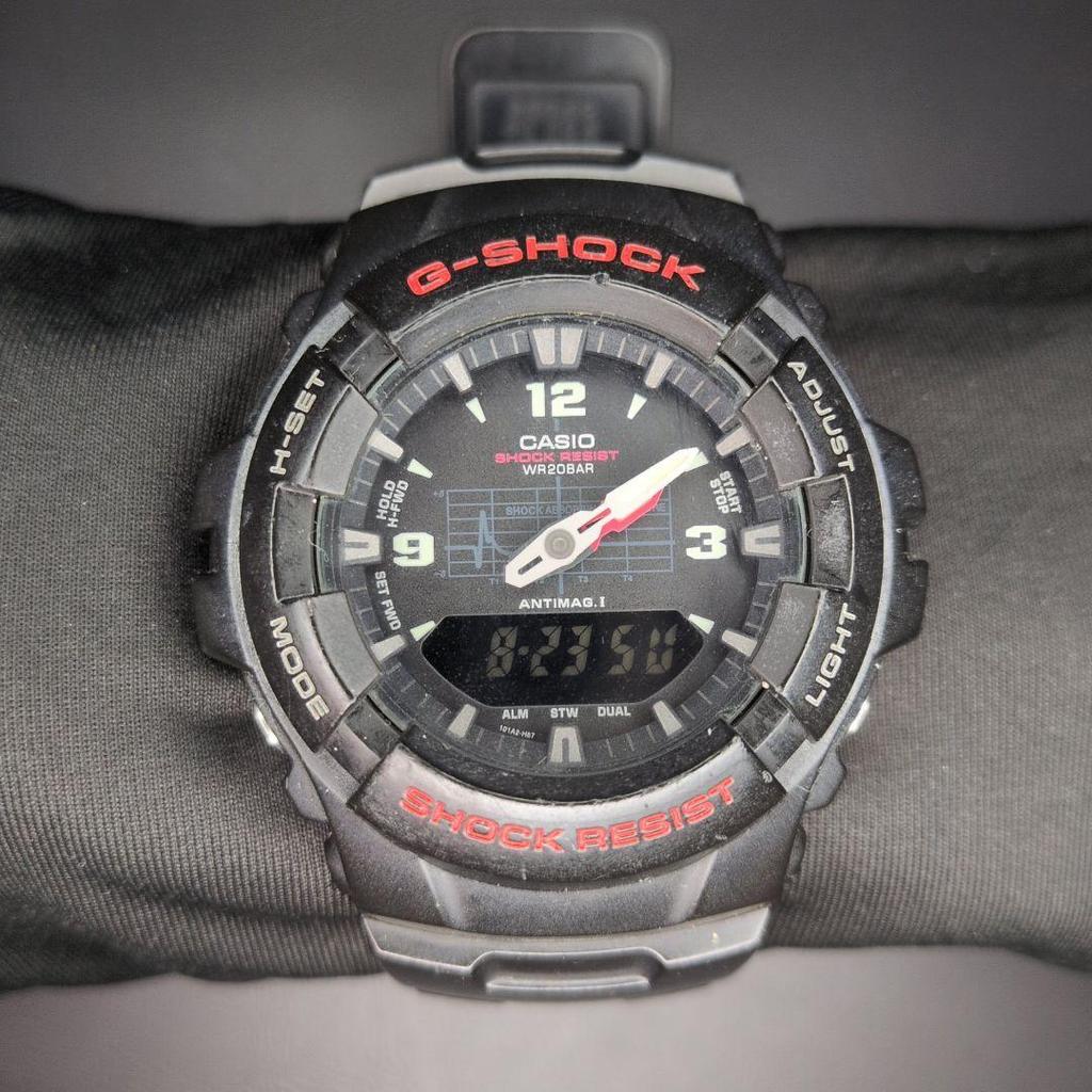 Used CASIO G-SHOCK Ana-Digi Watch G-100 51558 Working Condition