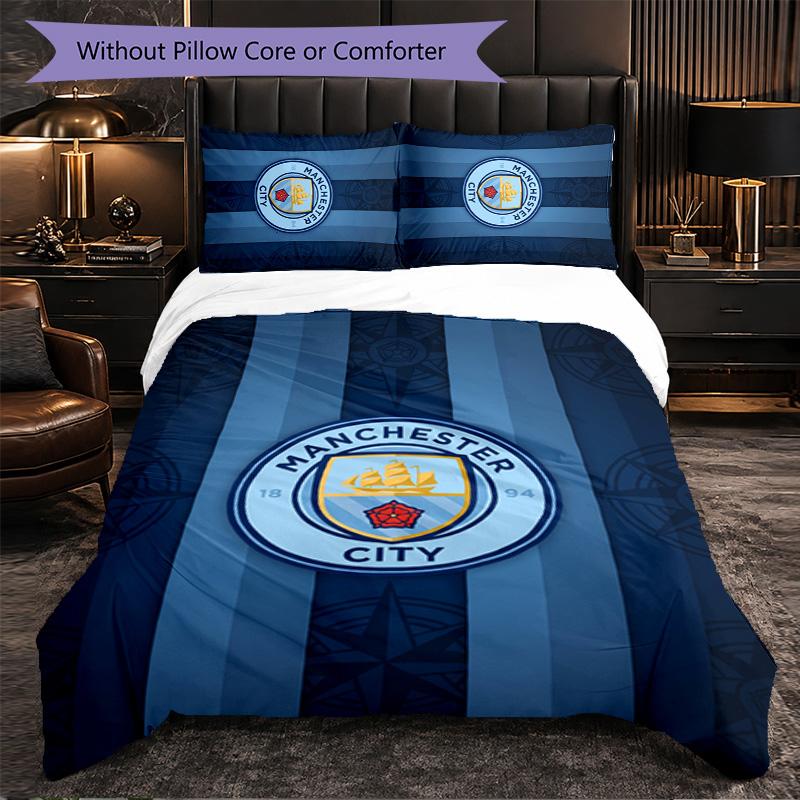 Manchester City Themed Bedding 3Pcs Duvet