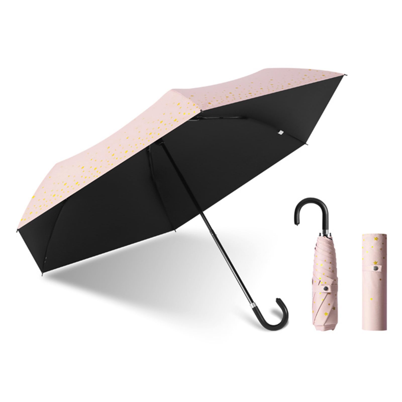 

складной с изображением звезды Он обеспечивает УФ-свет и тепло Компактный и ветронепродуваемый, что делает его идеальным как для солнечной, так и для дождливой погоды. Он также защищает от теплового удара розовый