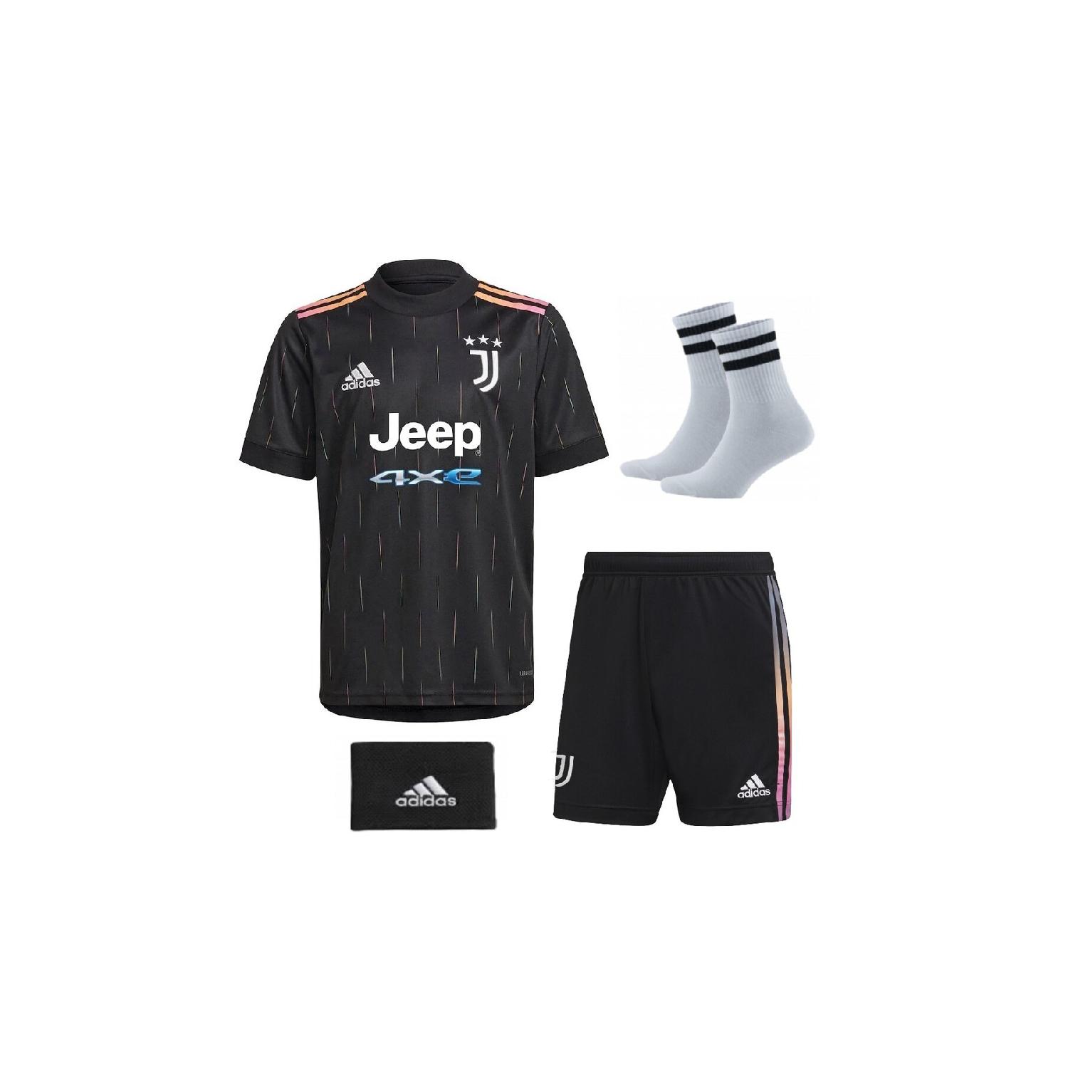 

Черный выездной комплект из 4 детских футбольных майок в стиле ретро Ronaldo Juventus 21/22 сезона