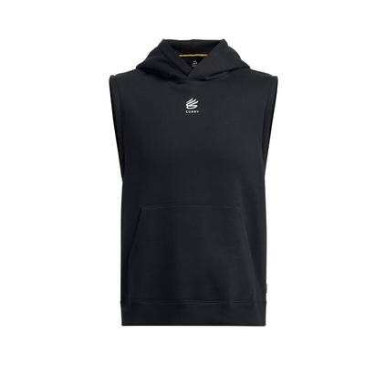 Curry Splash Felpa Senza Maniche Moda Versatile con Cappuccio Uomo felpa Nero Bianco 1389483-001