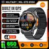 Outdoor GPS Sports Smart Watch Men Built in GPS Compass 5ATM Waterproof Bluetooth Call HD AMOLED Screen Fitness Smartwatch