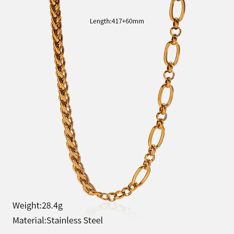 European and American hip hop 101 stainless steel necklace simple niche versatile jewelry accessories men's and women's spot
