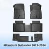 RHD Is Suitable for 2021 2022 2023 2024 Mitsubishi Outlander PHEV Right-hand Drive 3D All-weather TPE Foot Mat Trunk Pad