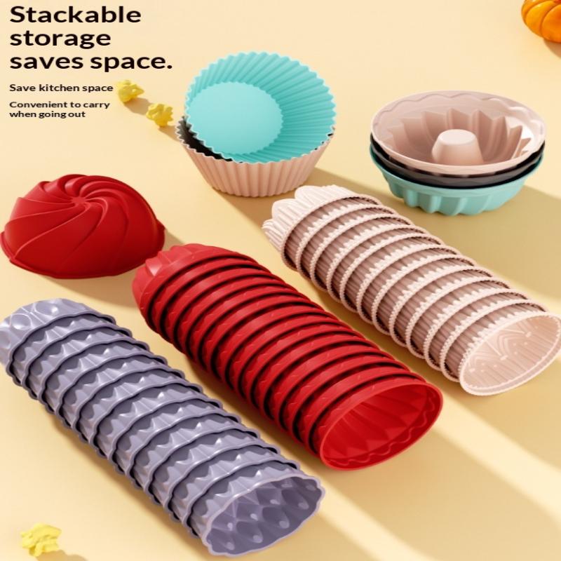 Stampo da 6 Pollici per Torta Charlotte in Silicone Cheesecake Antiaderente Tondo Stampo in Silicone per Cottura Stampini per Torta per Torta di Fragole Crostata Torta