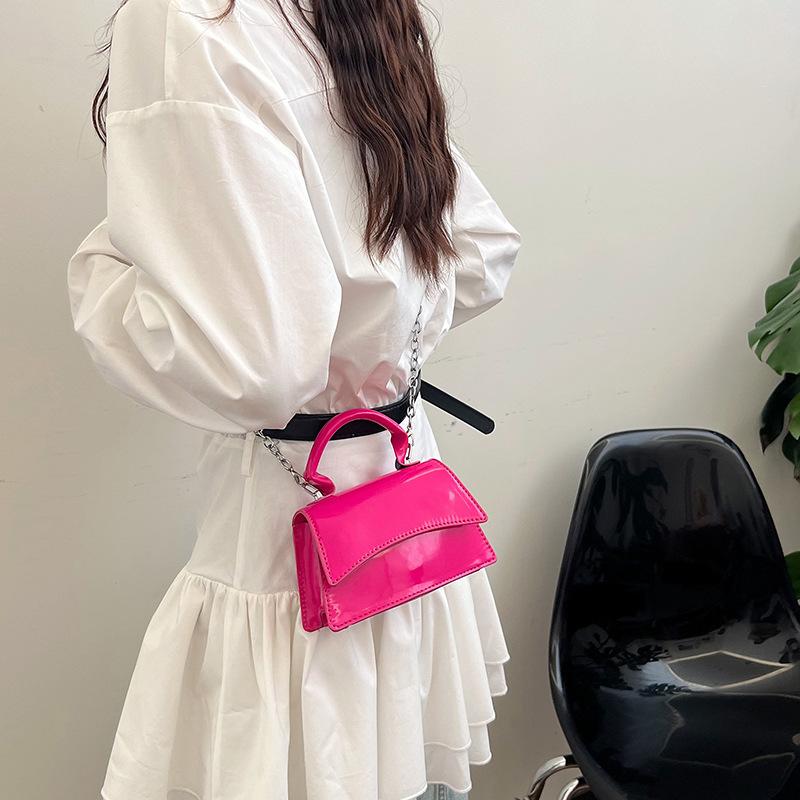Simple Temperament Women's Small Square Bag Chain Handbag New Summer High-value Solid Color Casual Shoulder Bag
