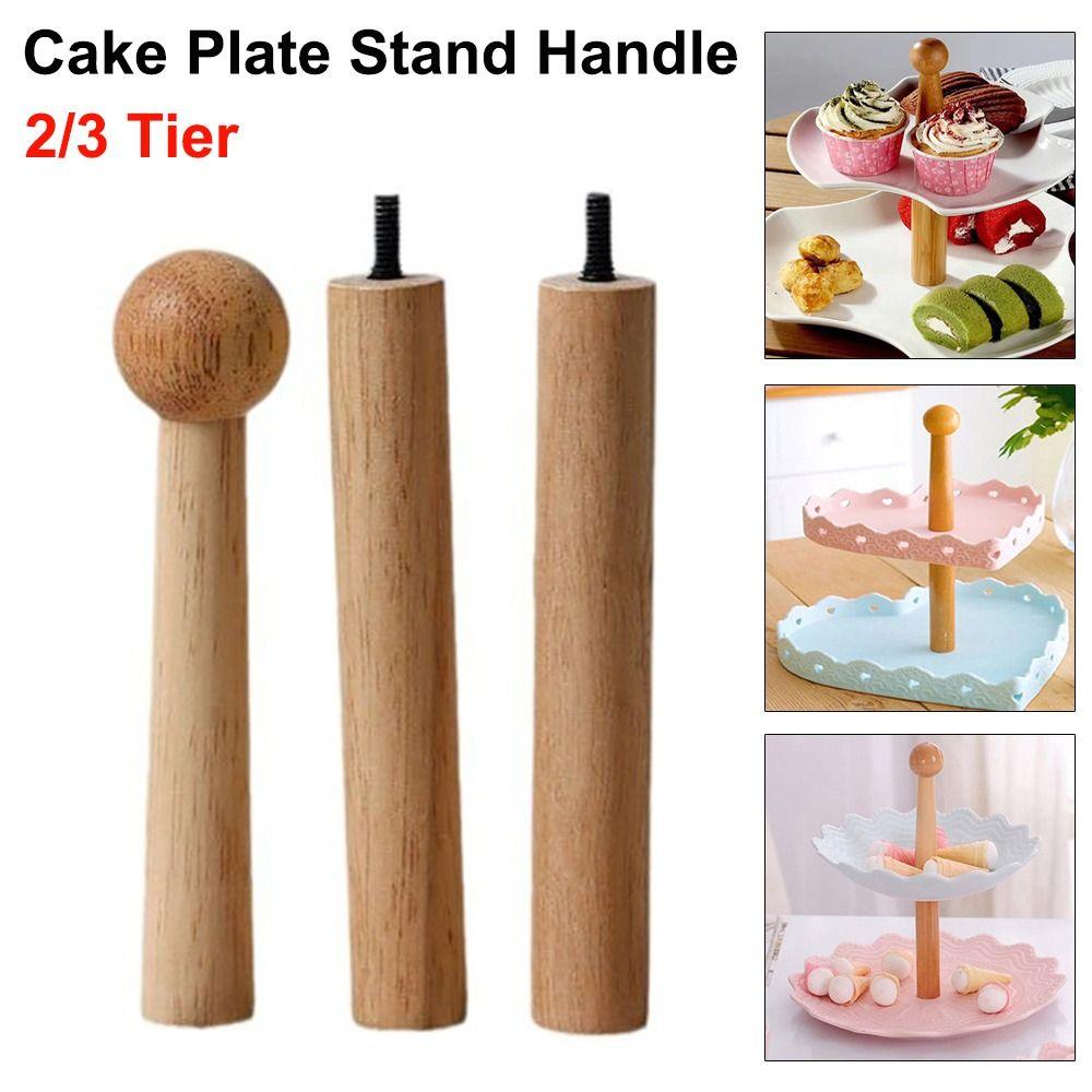 Wood Cake Plate Stand 3 Tier Desserts Holder New Tiered Tray Wedding Party