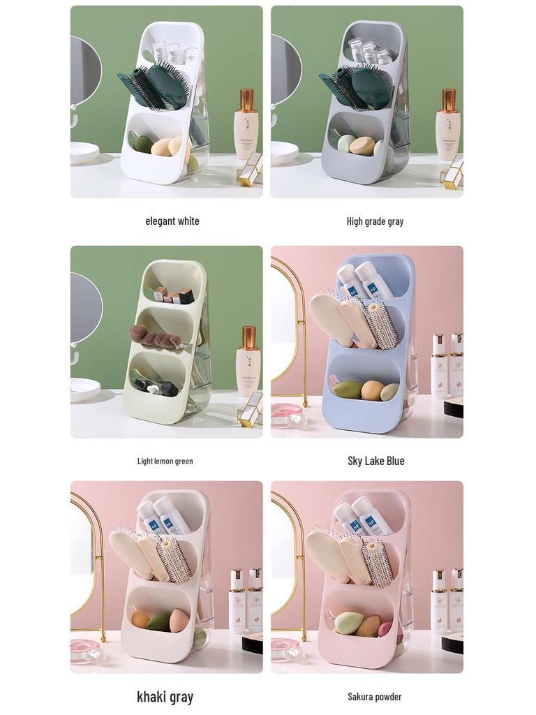 Ins Style Luxury Cosmetics Organizer: Desktop Makeup & Lipstick Holder with Brush Storage.