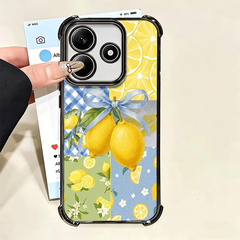 Summer Fruits Lemon Soft Phone Case For Xiaomi Poco X7 X8 Pro Max X6 X5 X3 F8 Ultra F7 M8 M7 M5S Redmi 15C 15A 15 14C 13C 12C 13