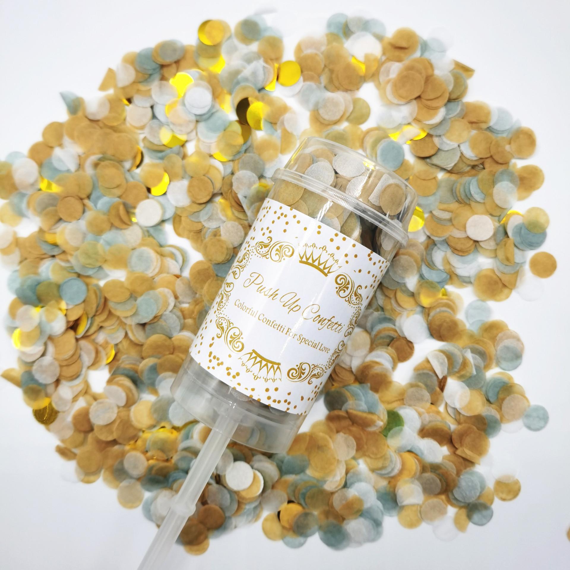 

10 шт. Свадебные пуш-поп конфетти, бумажные хлопушки, реквизит для украшения вечеринки, подарок, сделай сам, праздник, мини-пистолет, разбросанные цветы As picture