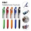 Office Multifunctional Students Night Reading Stationery Stylus Pen Ballpoint Pen with LED Light Cellphone Holder Writing Pen