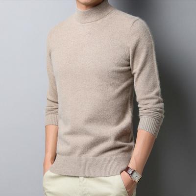 Effen kleur heren coltrui kasjmier trui slim fit dieptepunt trui zakelijk