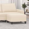 Footstool Beige 70x55x41 Cm Microfiber Fabric