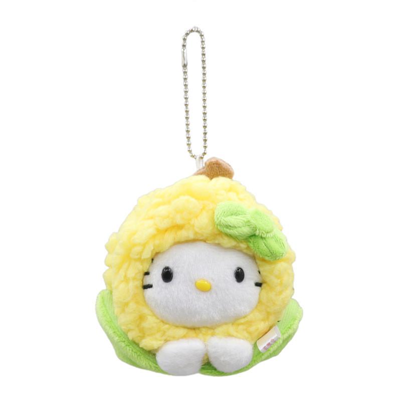 

Adorable Japanese Style Cute Creative Vegetable And Fruit Kitty Plush Toy Accessory Corn Pendant