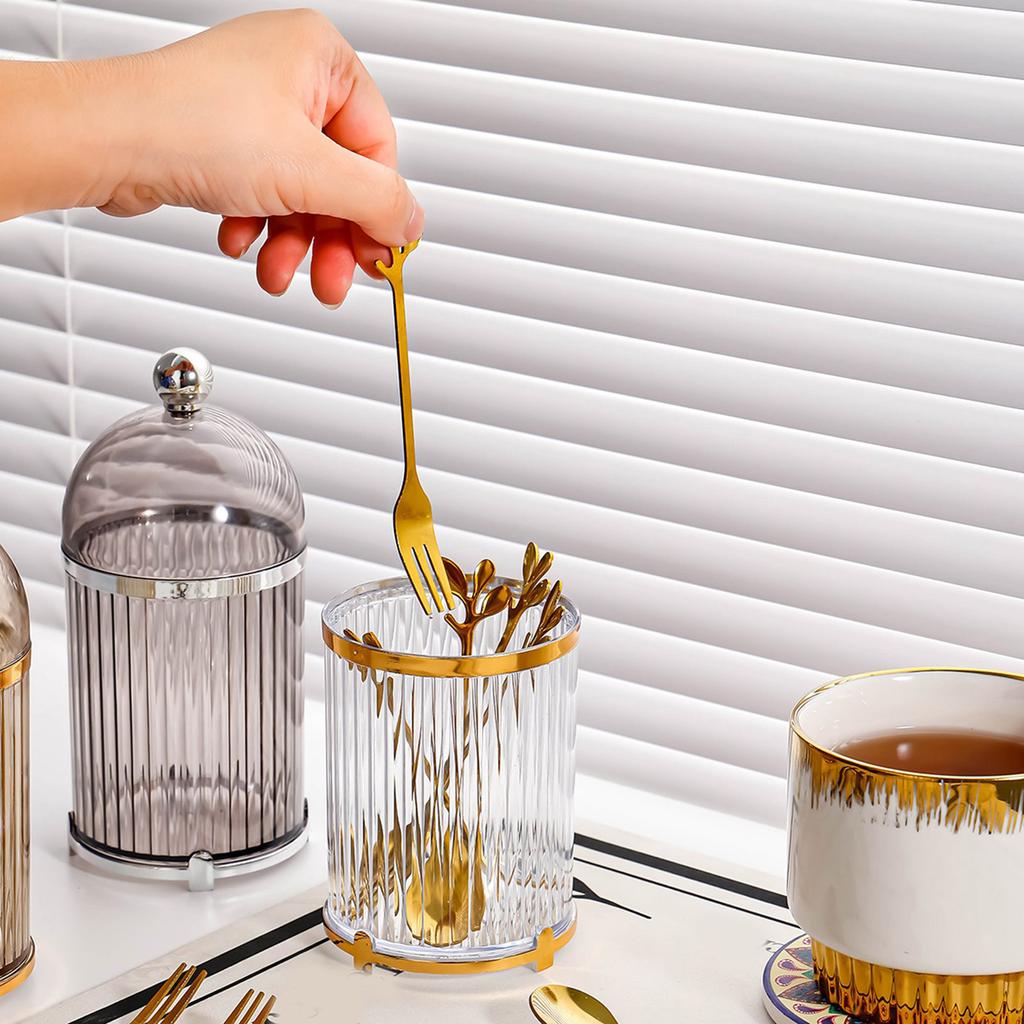 Coffee Spoon Holder Cup Modern Tableware Organizer for Kitchen Countertop Dining Room Fruit Fork Storage Container