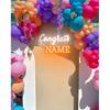 Custom Congrats Name Neon Signs for Class of 2025 Graduation, Personalized Congrats LED Neon Lights with Graduation Cap for Graduation Party Decor,