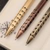 Metall Signeringspenna 0,7 mm Retro Kulspetspenna Slät Skrivpenna Bultaktionspenna För Anteckningar Konstverk Kontor Skola