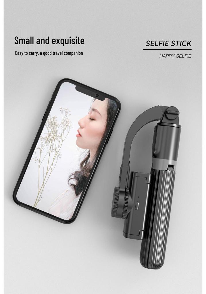 Bluetooth Integrated Selfie Stick with L08 Gimbal Stabilizer and Anti-Shake Tripod