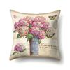 Polyester Pillowcase Automobile Decoration Retro Print Pillowcase Waist Cushion Cover Tower Bedside Cushion Cover