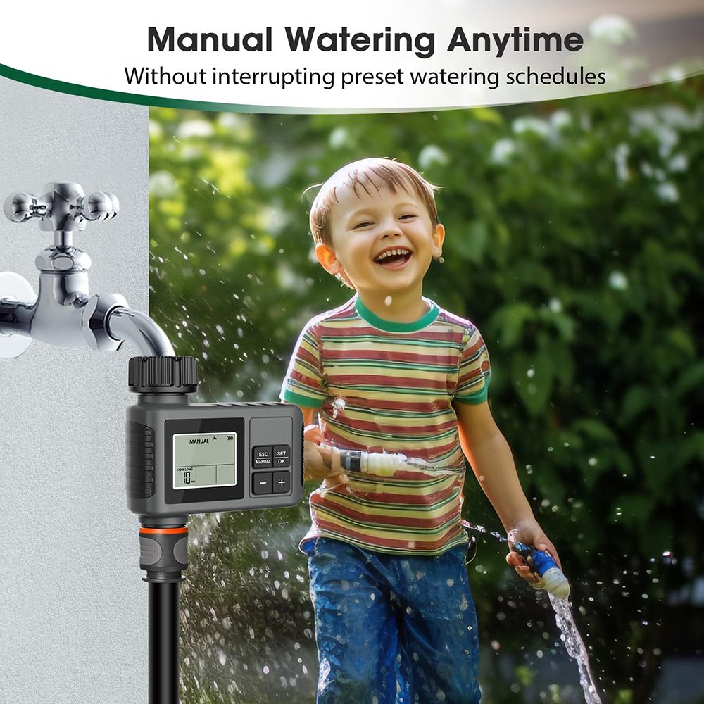 1/2/3-Outlet Smart Home Water Timer Automatic Irrigation Timer Automatic Watering Programmer Watering System for Balcony Garden