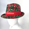 1Pcs Men'S Santa Hat For Christmas Costume Adjustable Fabric Party Headwear  Santa Claus Design Overhead Decoration