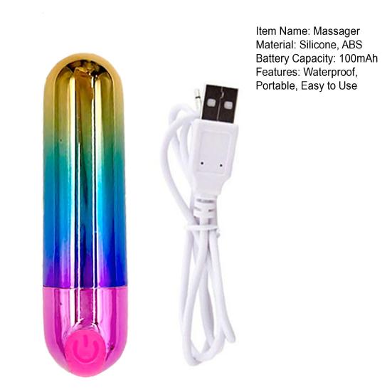Women Electric Massager 10 Modes Adjustable USB Rechargeable Waterproof Compact Design Portable Travel Mini Massager