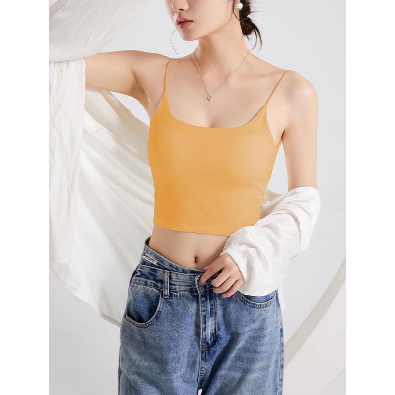 Maiou Camisolă Căptușit pentru Femei Spicy Girl Top Scurt Sexy de Vară