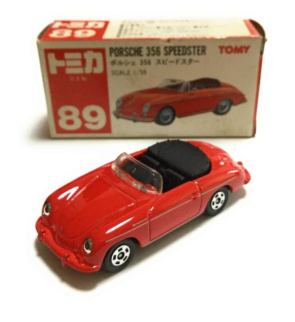 Tomica 89 Porsche 356 Speedster scale red sack box 1/59