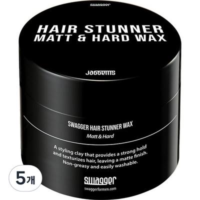 Swagger Hair Stunner Wax Matte and Hard, 5 Packs, 50g, Korea Best Mens Hair Products