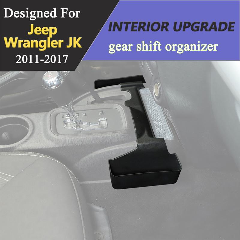 Gear Shift Side Organizer Tray for Jeep Wrangler JK Rubicon 2011-2017 Center Control Storage Tidying Car Interior Accessories