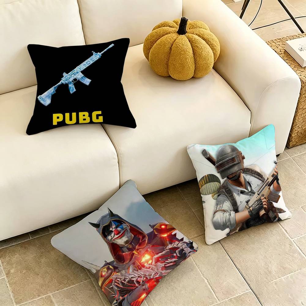 PUBGG MOBILE Game Pillow Case Square DoubleSided Sofa Cushion Cover Bedroom Bedside Pillow Gift