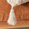 Pillow Cover Quilted Macrame Tassels