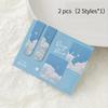 2pcs/pack Magnetic bookmark beautiful scenery clouds simple literary pattern bookmark Reading tool School office supplies