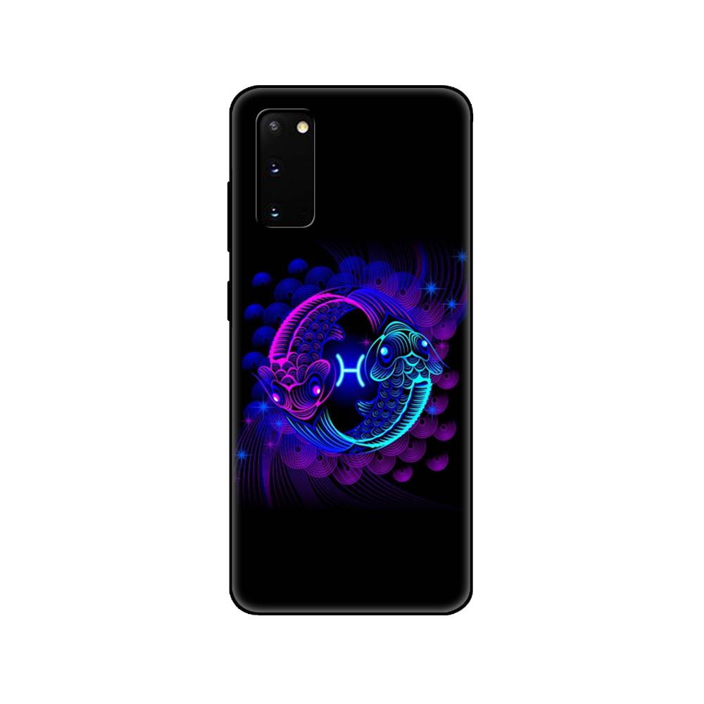 

Черный чехол из ТПУ для Samsung Galaxy S20 /S20 PLUS/S20 ultra/S20+ /S20FE задняя крышка Знаки зодиака Samsung S20