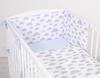 Double-sided 2-piece cotton children's bedding set - gray/blue clouds