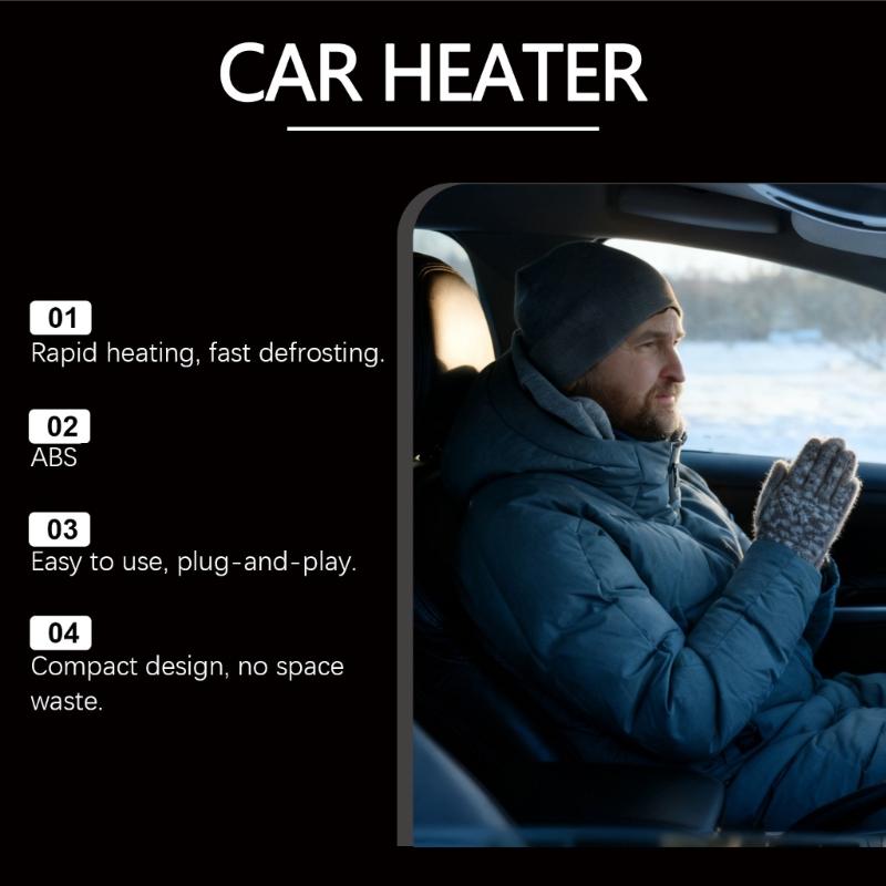 Car Electric Heater Self Adhesive Demister Defroster Heating Fan Windshield Defogger Heating Dryer Interior Accessories